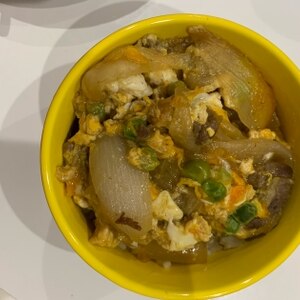 めんつゆで簡単☆豚肉の卵とじ丼☆